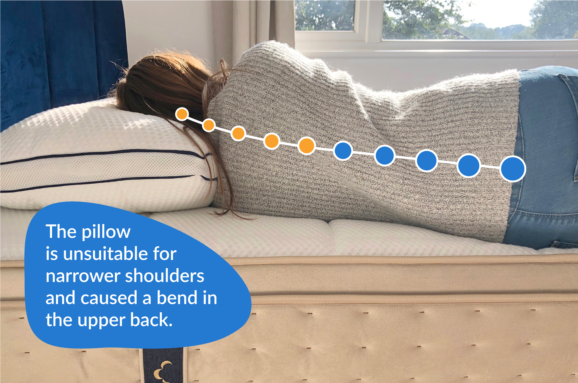 DreamCloud pillow side position